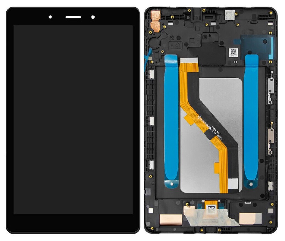 LCD screen Samsung T295 Tab A 8.0 LTE 2019 ar touch screen un frame Melns (Refurbished) ORG