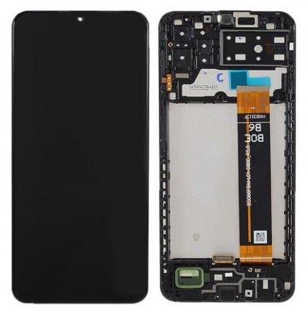 LCD screen Samsung A137 A13 2022 ar touch screen un frame Melns original