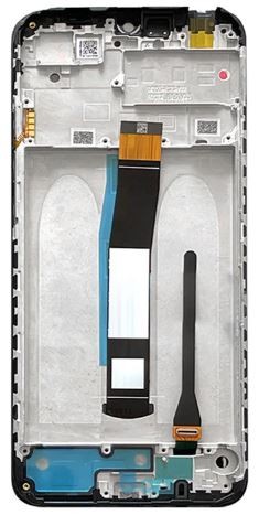 LCD screen Xiaomi Redmi 10C 2022/Poco C40 ar touch screen un frame Melns ORG