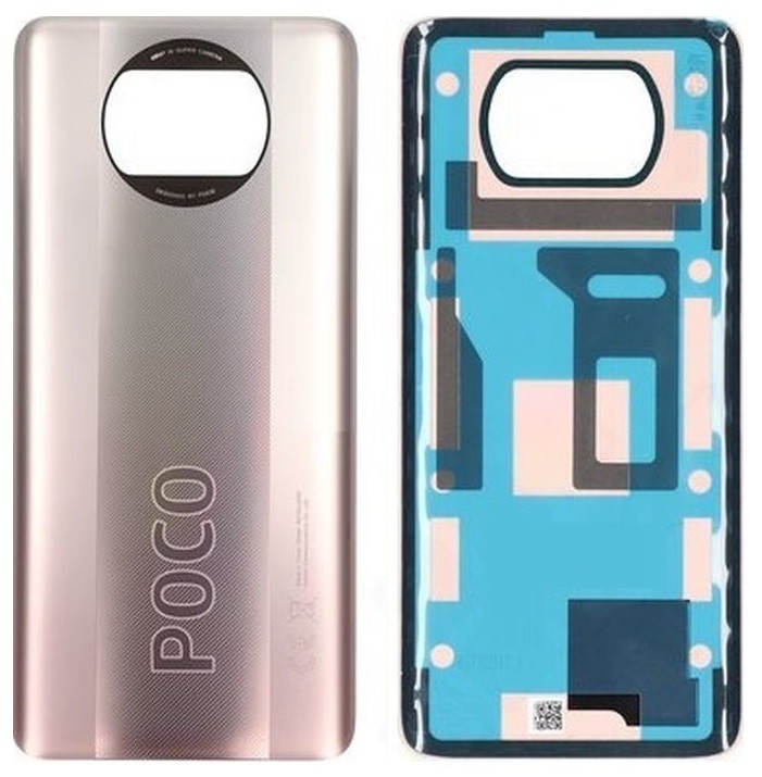 Aizmugurējais vāciņš priekš Xiaomi Poco X3 Pro/X3/X3 NFC Metal Bronze original (service pack)