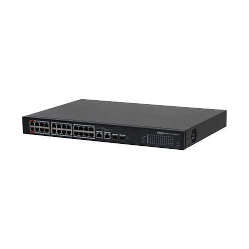 PoE slēdzis 100Mbps 24 porti + 2G uplink S4101-24ET2GF-360-C