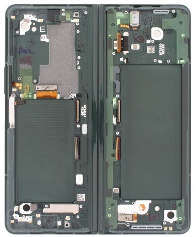 LCD screen Samsung F926 Z Fold3 5G ar touch screen (Inner) Phantom Zaļš original (used Grade C)