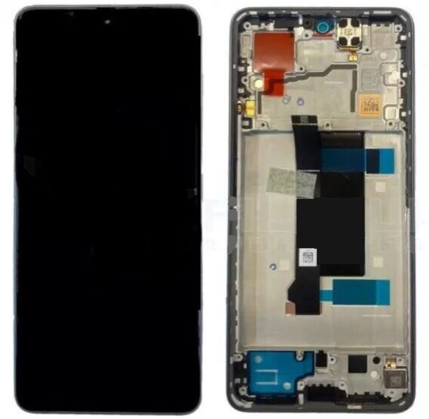 LCD screen Xiaomi Poco X6 5G ar touch screen ar frame Zils (saderīgs ar Redmi Note 13 Pro 5G) original (service pack)