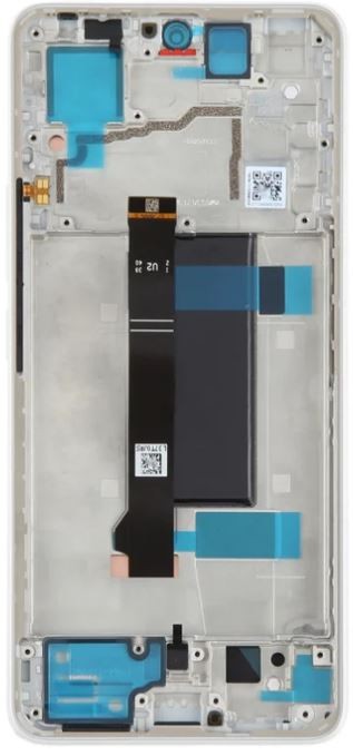 LCD screen Xiaomi Poco X6 5G ar touch screen ar frame Balts (saderīgs ar Redmi Note 13 Pro 5G) original (service pack)