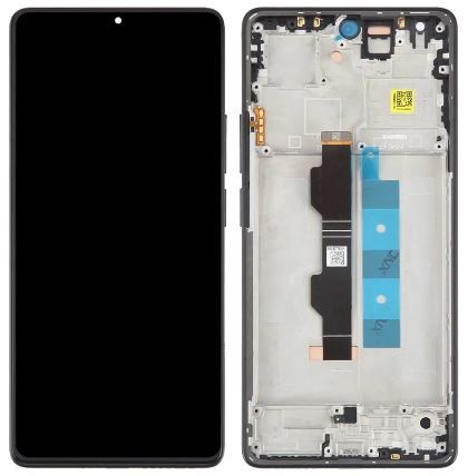 LCD screen Xiaomi Redmi Note 13 Pro 4G/Poco M6 Pro 4G ar touch screen ar frame Melns/Zils original (service pack)