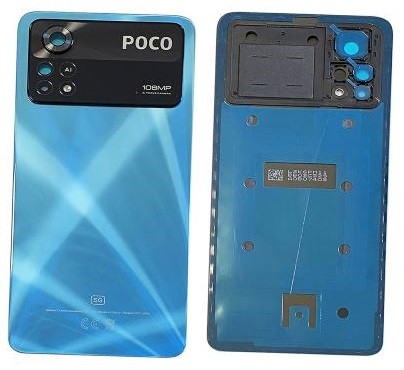 Aizmugurējais vāciņš priekš Xiaomi Poco X4 Pro 5G Laser Zils original (service pack)