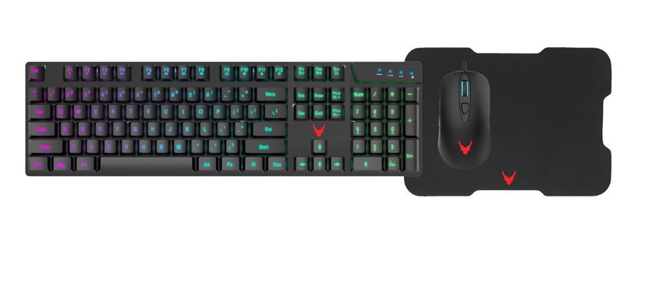 Varr Gaming komplekts (VSETKMP01) (vadu tastatūra; pele; paliktnis)