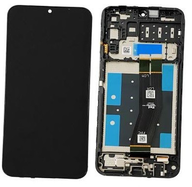 LCD screen Samsung A145 A14 4G 2023 ar touch screen un frame Melns original (used Grade B)