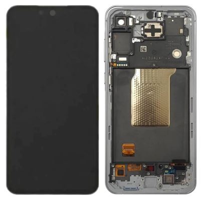 LCD screen Samsung A556 A55 5G ar touch screen un frame Awesome Iceblue original (assembled service pack)