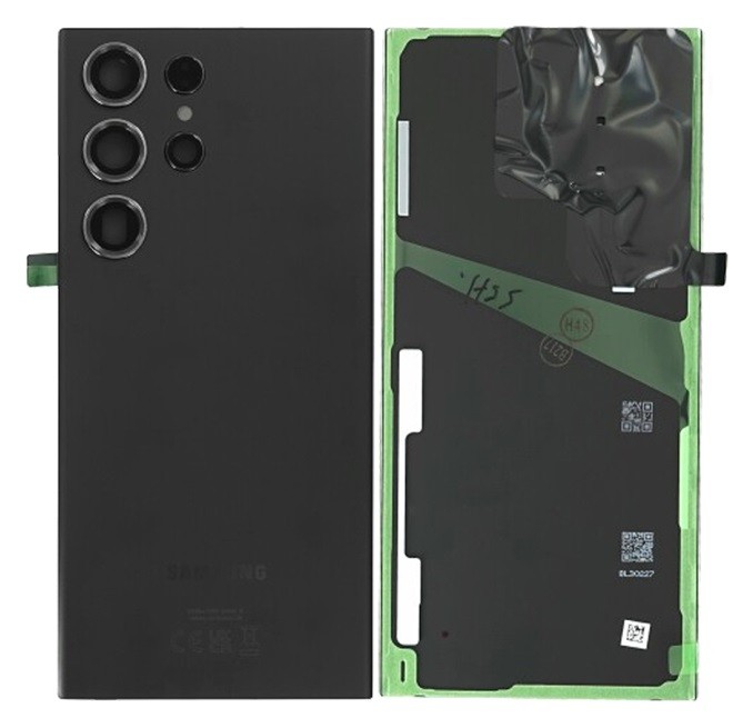 Aizmugurējais vāciņš priekš Samsung S918 S23 Ultra Phantom Melns original (service pack)