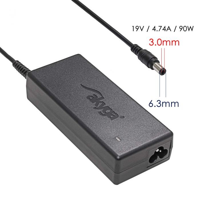 Lādētājs priekš laptop Akyga AK-ND-27 (19V / 4.74A 90W 5.5 x 3.0mm + pin) SAMSUNG 1.2m