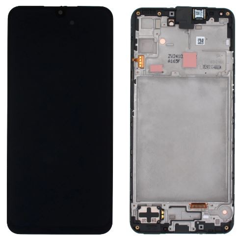 LCD screen Samsung A165 A16 4G ar touch screen un frame Melns original (service pack)