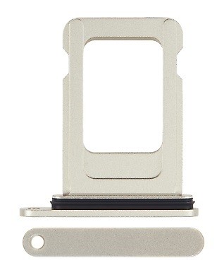 SIM card holder priekš iPhone 15/15 Plus Dzeltens Single SIM ORG