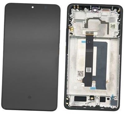 LCD screen Xiaomi Poco X6 Pro 5G ar touch screen ar frame Melns original (service pack)