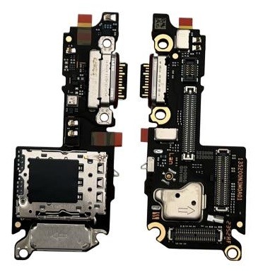 Flex Xiaomi 14 ar charging connector un microphone, SIM card contact original (service pack)
