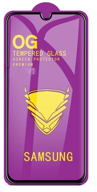 Screen protection glass "11D Full Glue" Samsung A065 A06 melns bulk