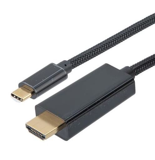 USB-C HDMI kabelis 1M melns