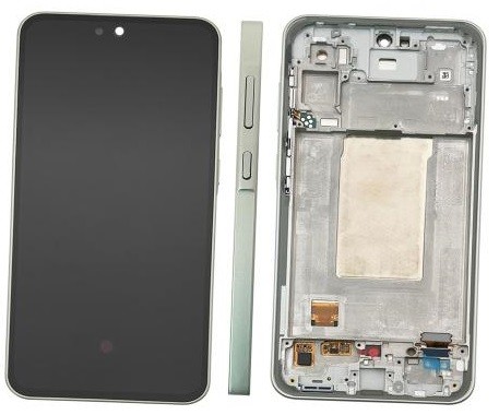 LCD screen Samsung A366 A36 5G ar touch screen un frame Awesome Lime original (assembled service pack)