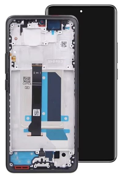 LCD screen Xiaomi Redmi Note 14 Pro+ 5G ar touch screen ar frame Midnight Melns original (service pack)