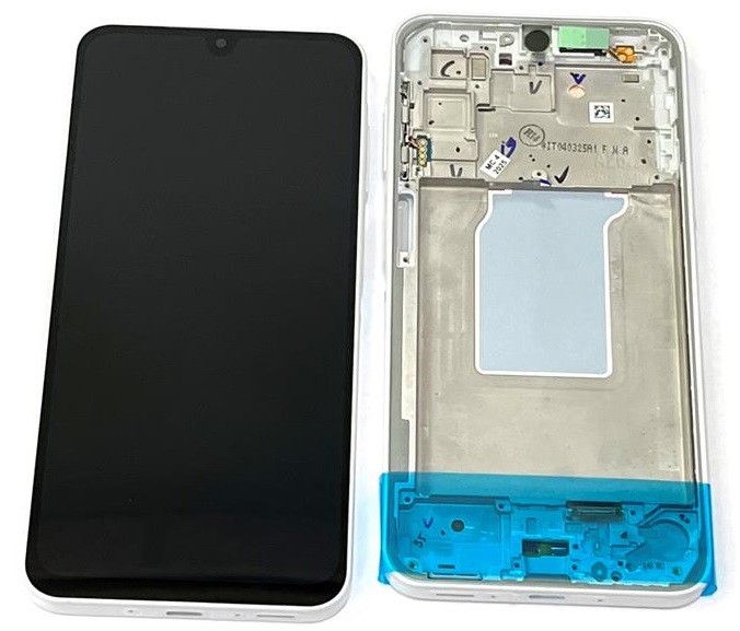 LCD screen Samsung A266 A26 5G ar touch screen un frame Melns original (service pack)