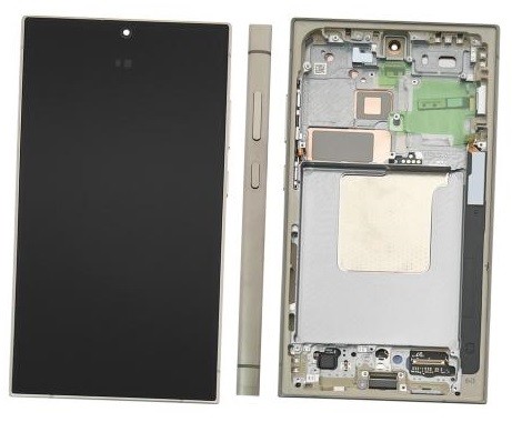LCD screen Samsung S928 S24 Ultra ar touch screen un frame Titanium Pelēks/Oranžs/Violets original (assembled service pack)