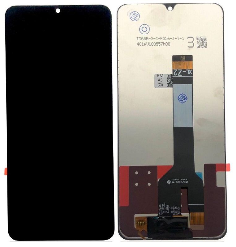 LCD screen Xiaomi Redmi A5/Poco C71 (Long Flex) ar touch screen Melns ORG