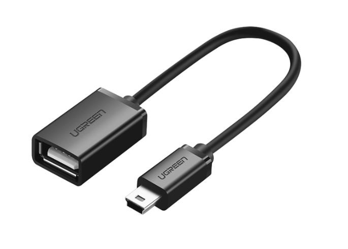 Adapteris UGREEN (US249) from MiniUSB to USB (OTG) melns