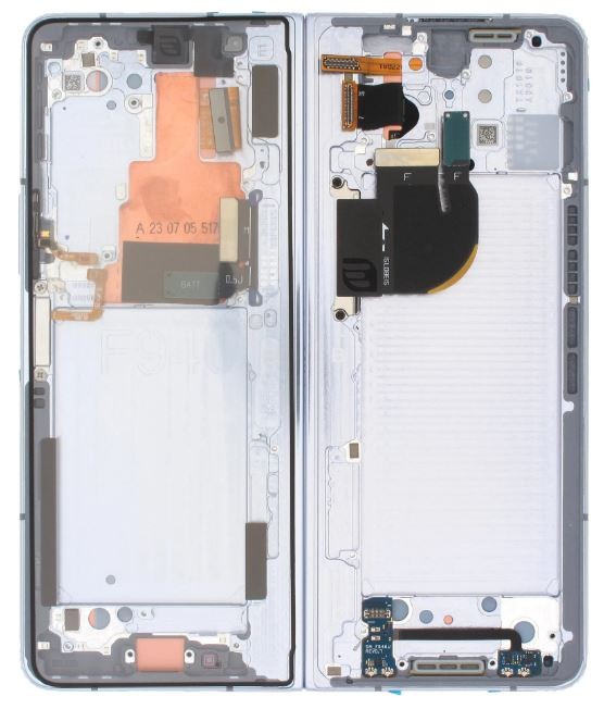 Middle housing Samsung F946 Z Fold5 5G Icy Zils originalus (used Grade A)