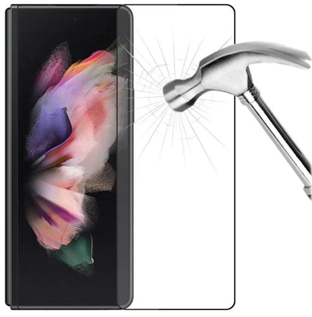 Screen protection glass "5D Full Glue" Samsung F936 Z Fold4 Outer melns bulk
