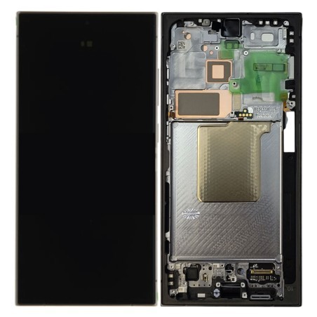 LCD screen Samsung S928 S24 Ultra ar touch screen un frame Titanium Melns/Zils/Zaļš original (assembled service pack)