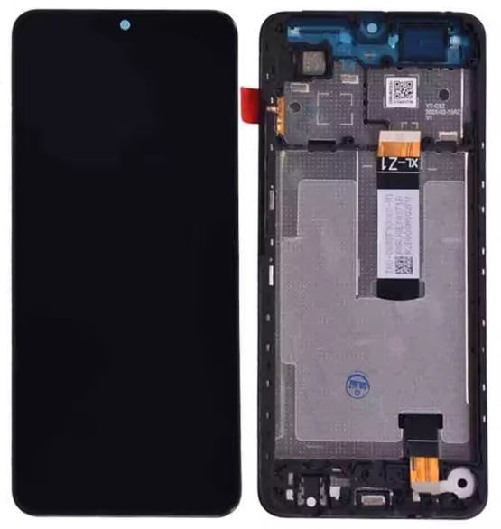 LCD screen Xiaomi Redmi A5 (Long Flex) ar touch screen ar frame Melns original (service pack)