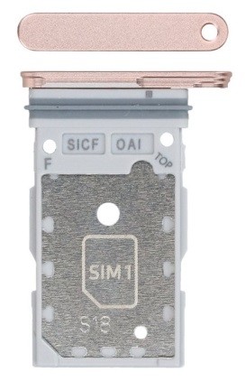 SIM card holder Samsung S931 S25/S936 S25 Plus Dual Rozā Zeltains original (service pack)