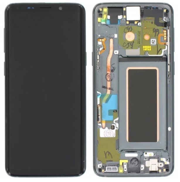 LCD screen Samsung G960F S9 ar touch screen un frame Titanium Pelēks original (service pack)