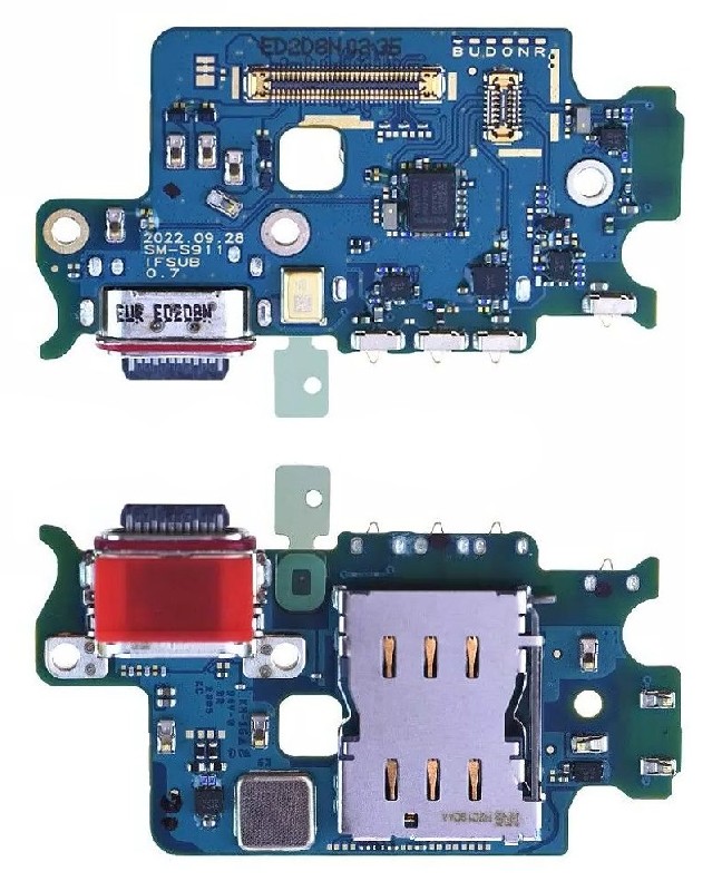 Flex Samsung S911 S23 priekš plugin, microphone, SIM reader original (used Grade A)