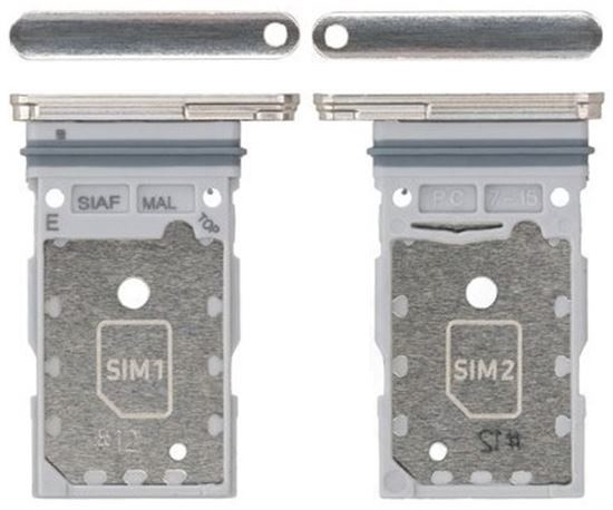 SIM kartes turētājs Samsung S911/S916 S23/S23 Plus Dual Krēmkrāsa oriģināls (lietots A klases)