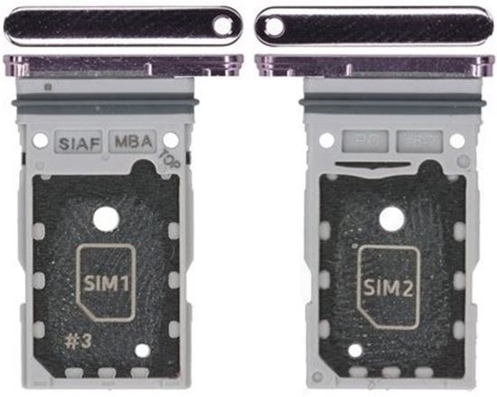 SIM kartes turētājs Samsung S911/S916 S23/S23 Plus Dual Lavandas krāsa oriģināls (lietots A klases)