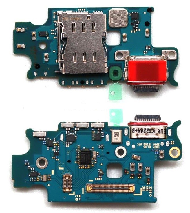 Flex Samsung S916 S23 Plus priekš plugin, microphone, SIM reader original (used Grade A)