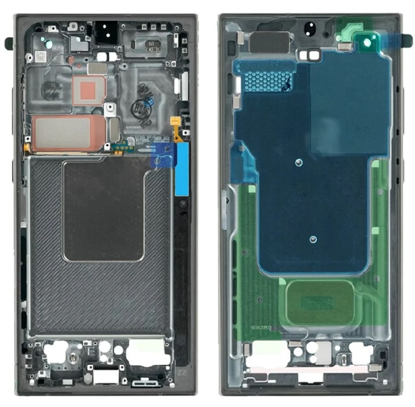 LCD screen Samsung S928 S24 Ultra ar touch screen un frame Titanium Melns/Zils/Zaļš original (used Grade A)