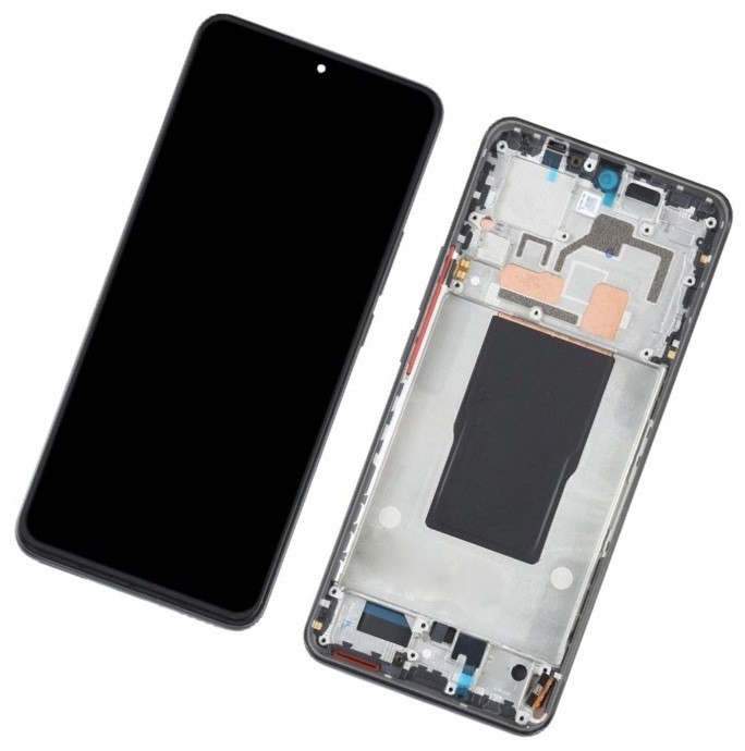 LCD screen Xiaomi 12T/12T Pro ar touch screen ar frame Melns original (used Grade A)