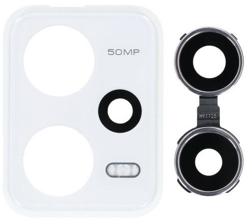 Xiaomi Redmi Note 12 Pro 5G lens priekš camera (frame + lens 3pcs) Polar Balts original (used Grade A)