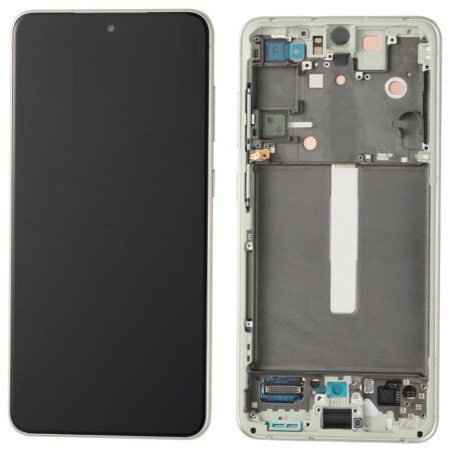 LCD screen Samsung G990 S21 FE 5G ar touch screen un frame Olive original (used Grade A)