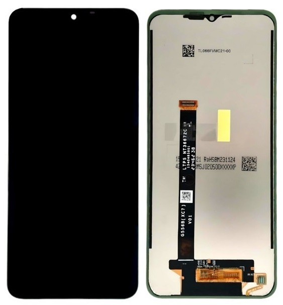 LCD screen Samsung G556 Xcover 7 5G ar touch screen Melns original (used Grade C)