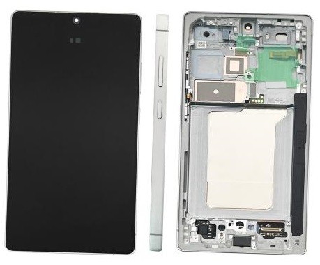 LCD screen Samsung S938 S25 Ultra ar touch screen un frame Titanium Sudrabs Zils original (assembled service pack)