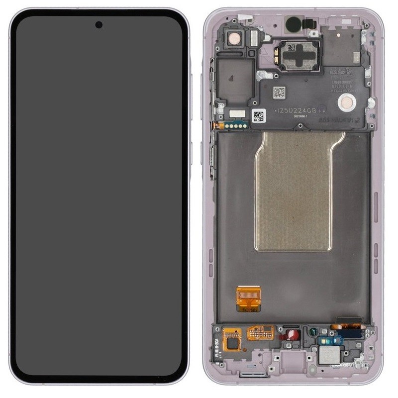 LCD screen Samsung A556 A55 5G ar touch screen un frame Awesome Ceriņu original (used Grade C)