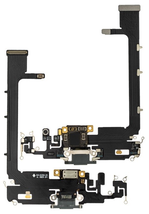 Flex priekš iPhone 11 Pro Max priekš charging connector ar microphone Space Pelēks original (used Grade A)