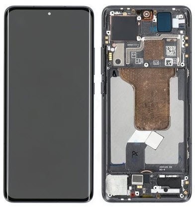LCD screen Xiaomi 12 5G/12X 5G/12S 5G ar touch screen ar frame Melns original (used Grade A)