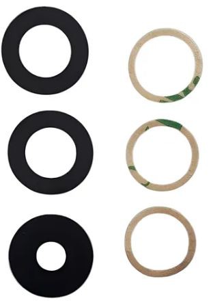 Samsung A165 A16 4G/A166 A16 5G lens priekš camera Melns (only lens 3pcs) ORG