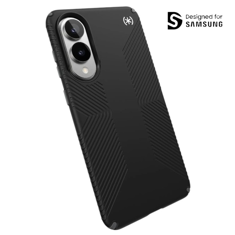 Speck Presidio2 Grip Magnet - Samsung Galaxy S25 Edge MagSafe maciņš (melns/Slate pelēks/balts)