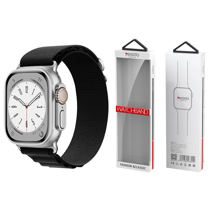 YESIDO WB24 Apple Watch sporta siksniņa 42/44/45 melns