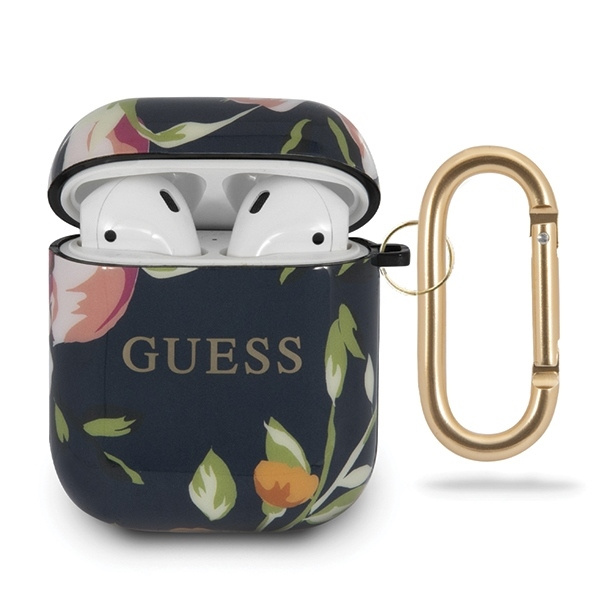 Guess GUACA2TPUBKFL03 AirPods 1/2 maciņš zils N.3 Flower Collection
